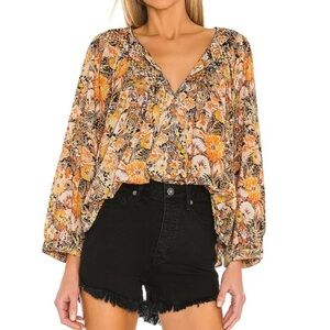 We The Free Cool Meadow Blouse Top XSmall